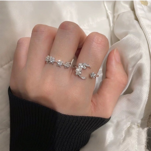 LACCstudios Jewelry - Silver ring duo, adjustable silver ring, cute ring, rings set